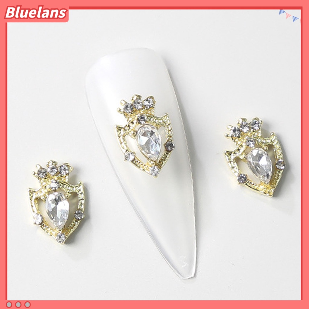 [BLM] 10pcs /Set Ornamen Paduan Kuku Berbagai Bentuk Tidak Luntur AB Coating Seri Vintage Art Parts Charms Metal Aksesoris Untuk Perempuan