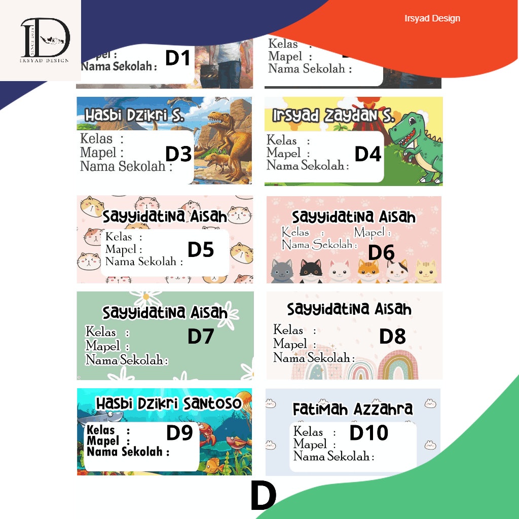 

Label Mata Pelajaran