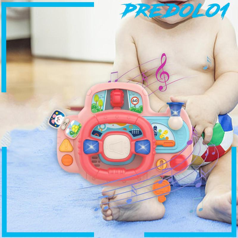 [Predolo1] Mainan Setir Kemudi Elektrik Musik Mainan Untuk Anak Perempuan Laki-Laki