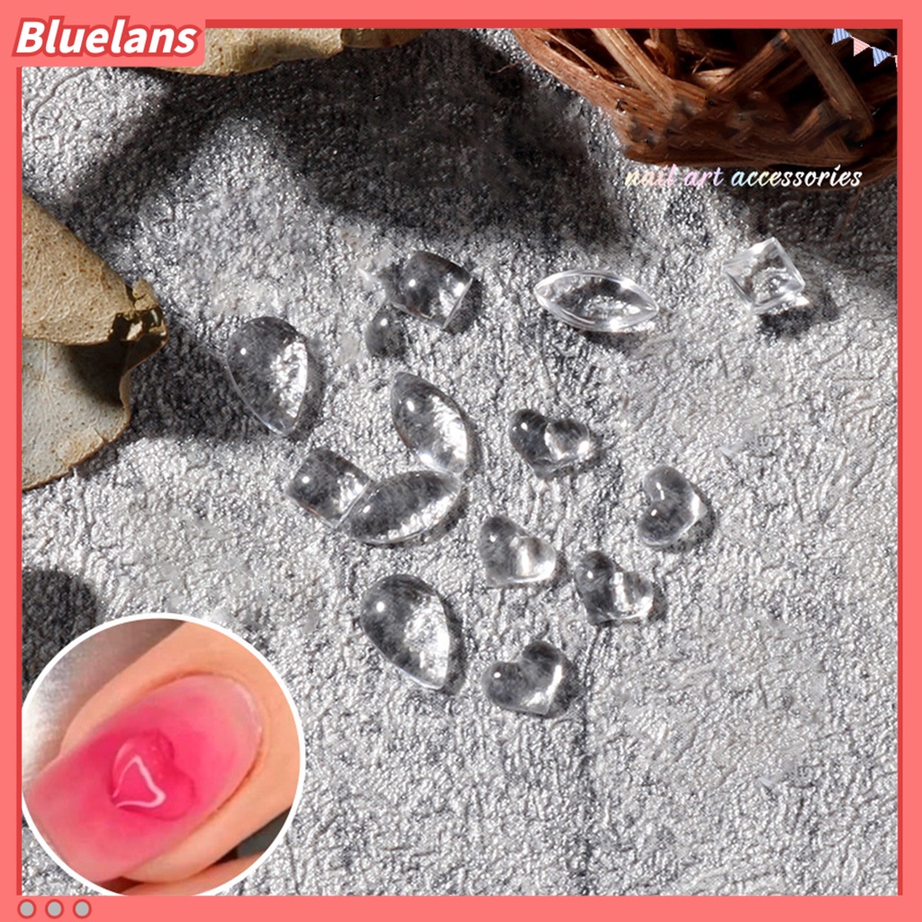 [BLM] 100pcs /Set Ornamen Kuku Efek 3D Penembus Tembus Indah Nail Art Dekorasi Charms Resin Aksesoris Untuk Kecantikan