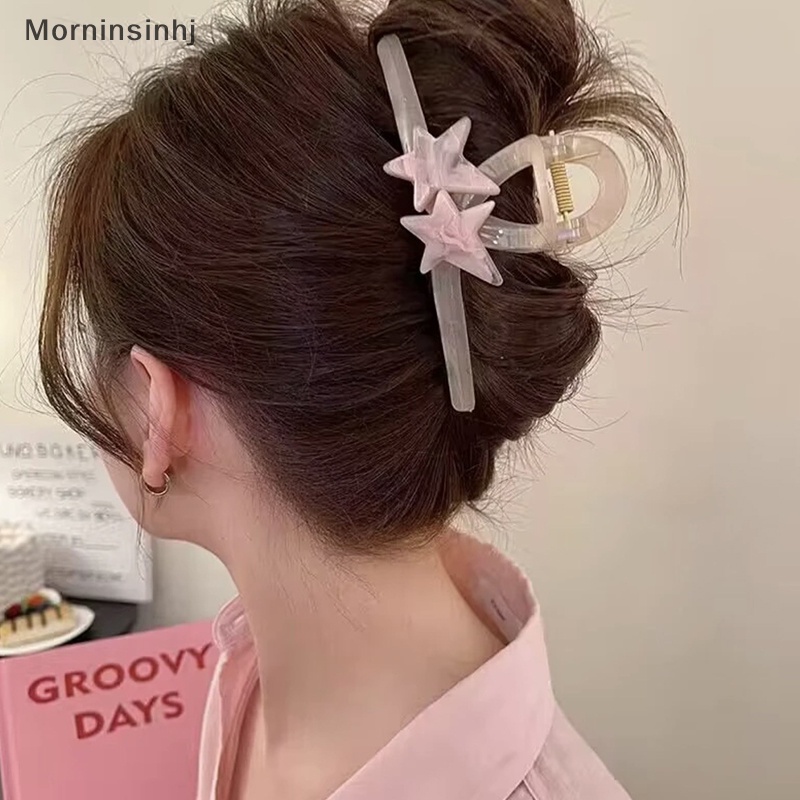 Mornin Baru Korea Hair Claw Clip Gadis Manis Bentuk Hati Jepit Rambut Ukuran Besar Hair id