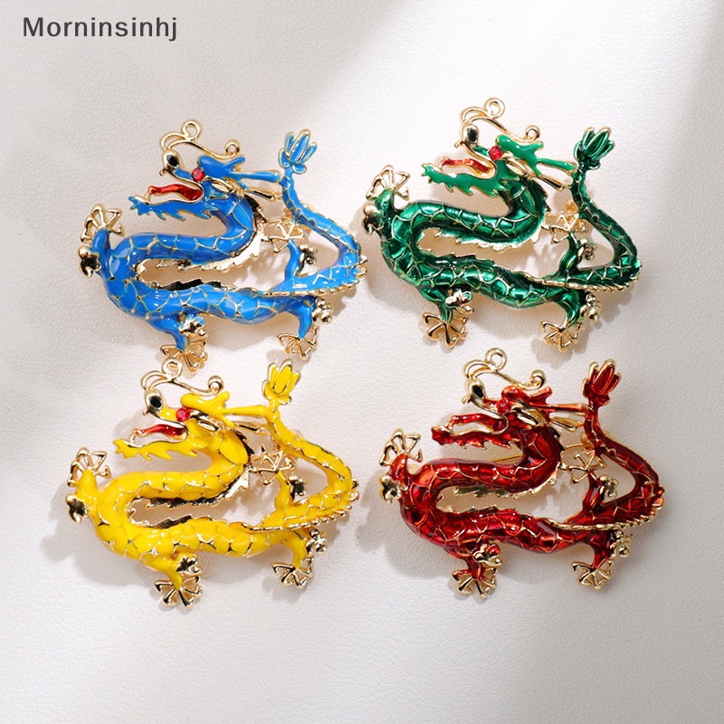 Mornin Fashion Enamel Naga Bros Pin Untuk Pakaian Wanita Mantel Perhiasan Aksesoris Pesta id