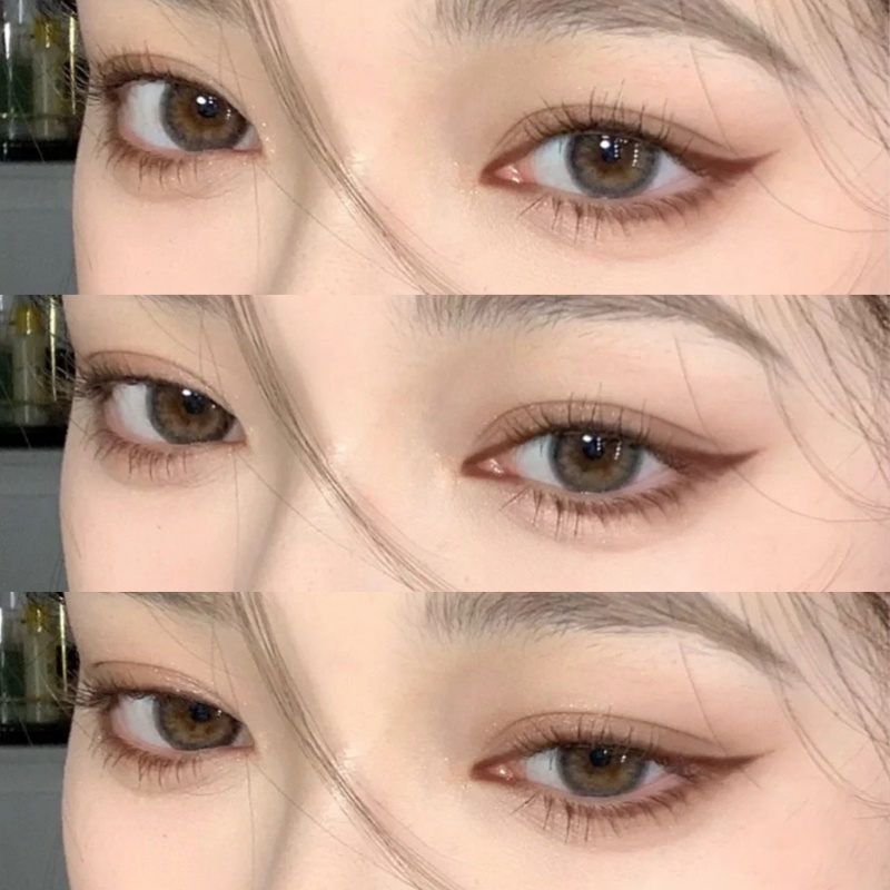 Sikat Eyeliner Sabit Serbaguna/ Sikat Alis Kepala Rata Sudut Miring Ultra Tipis/ Alat Makeup Detail Mata Profesi