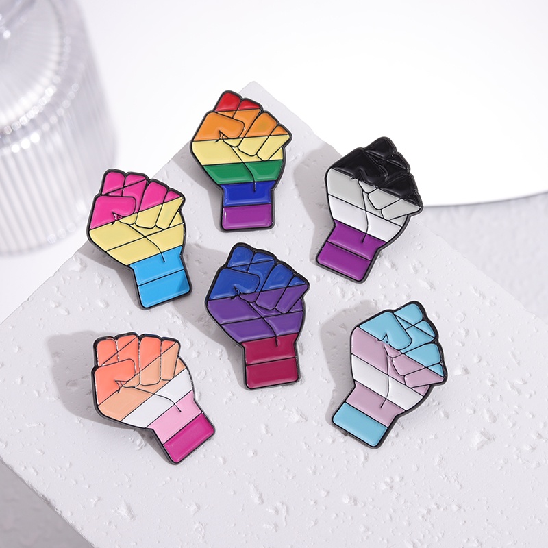 Lgbt Pelangi Enamel Pin BI Pan Aseksual Trans Lesbian Bros Kerah Lencana Cinta Is Love Pride Perhiasan Hadiah