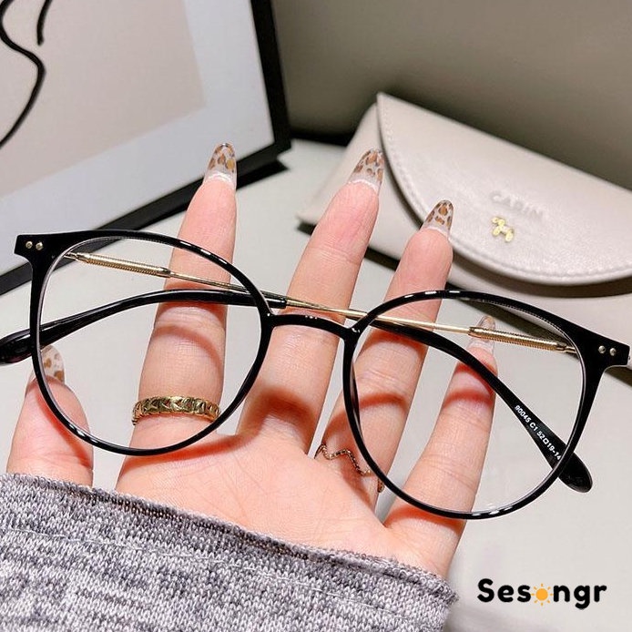 Kacamata Anti Radiasi Komputer Korea Retro Kaca mata Wanita Versatile Optical Glasses