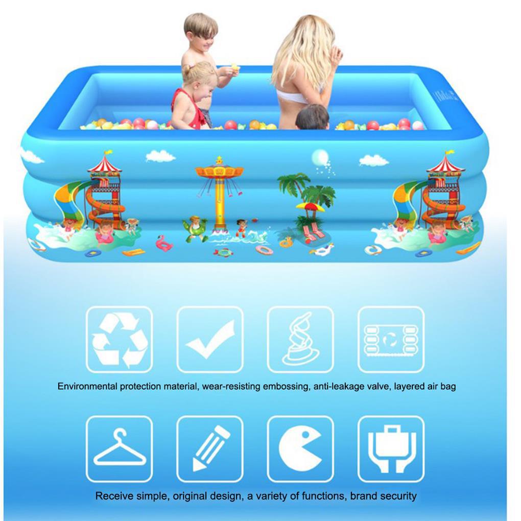 Kolam Renang Tiup Kolam Santai Tiup Persegi Untuk Bayi Anak Outdoor Taman Halaman Belakang Musim Panas Air Pesta