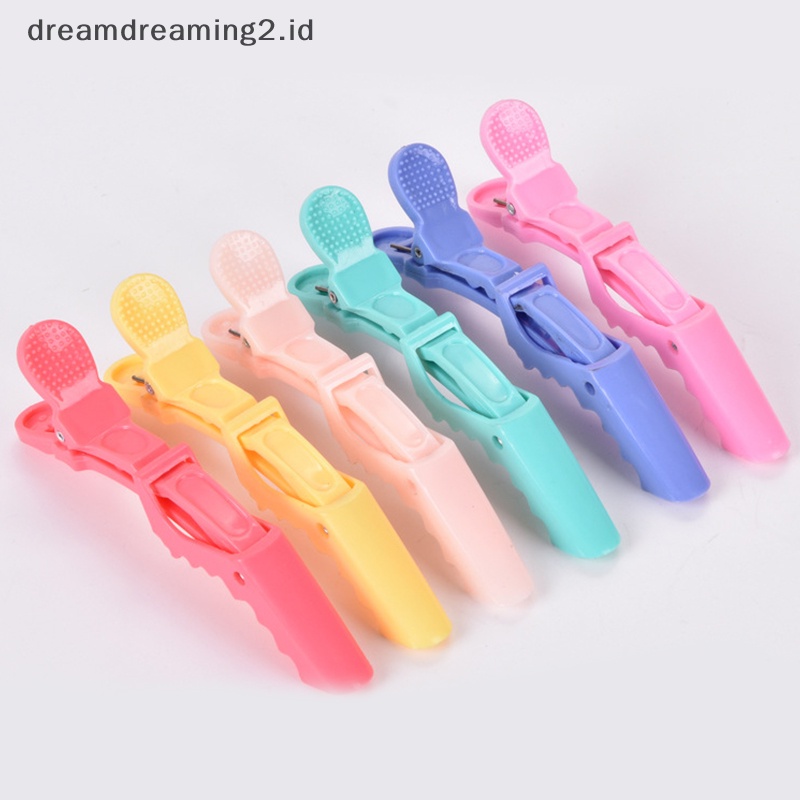 (drea) 6pcs Alat Rambut Crocodile Salon Sectioning Clamp Klip Rias Rambut Profesional //