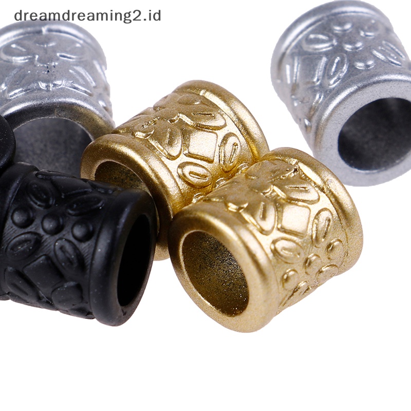 (drea) 10pcs/pack Dreadlock Rambut Kepang Cincin Manik-Manik Gimbal Manset Klip Aksesoris Rambut //