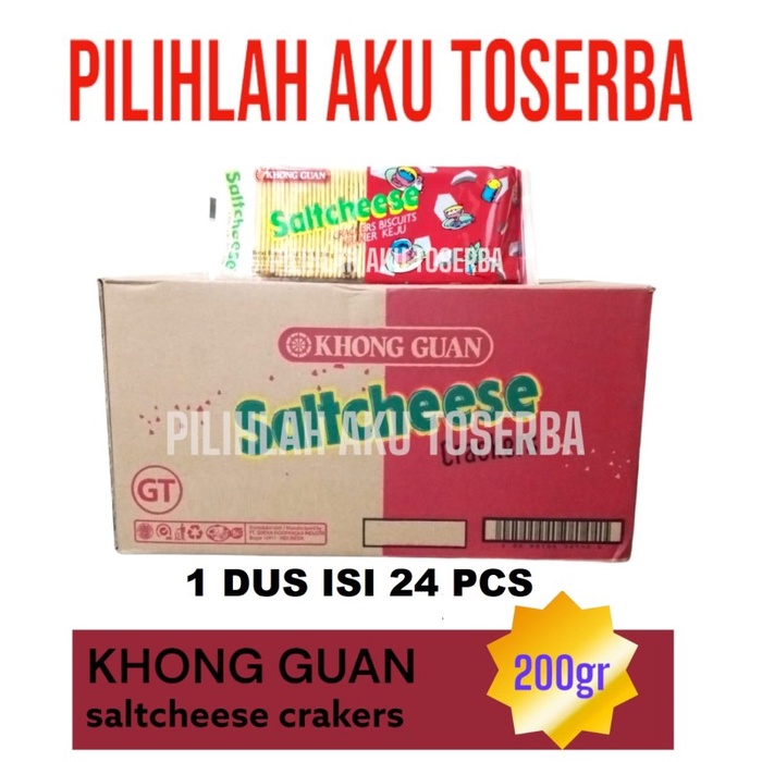 Biskuit Khong Guan SALTCHEESE 200 gr - ( HARGA 1 DUS isi 24 )