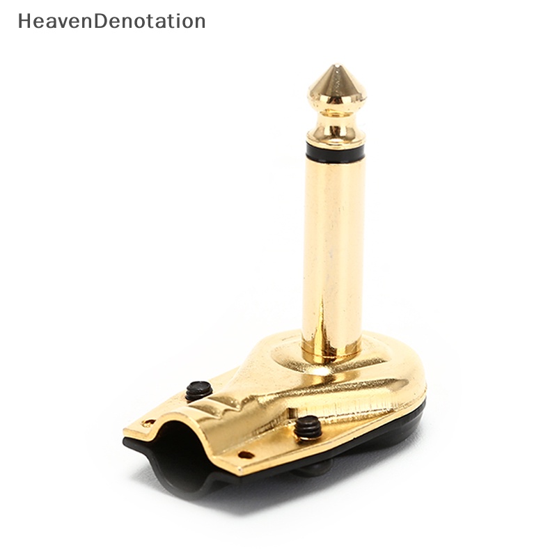 [HeavenDenotation] 6.35mm Efek Gitar Pedal Konektor Jack Adaptor Colokan Gitar Listrik HDV