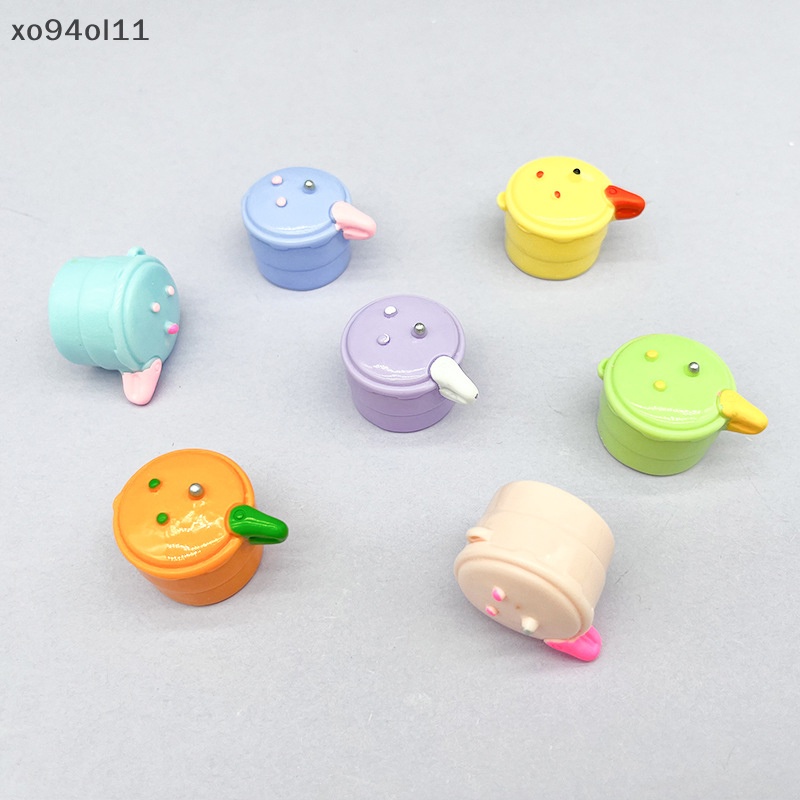 Xo 2 Pcs 1:12 Rumah Boneka Miniatur Pressure Cooker Ornamen Warna Pot Aksesoris Rumah Boneka Lanskap Mikro Dekorasi Mainan OL