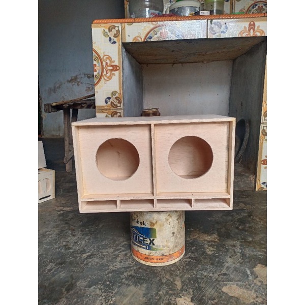 BOX SPEAKER MINISCOOB DOUBLE 5 INCH TEBAL TRIPLEK 9 mm