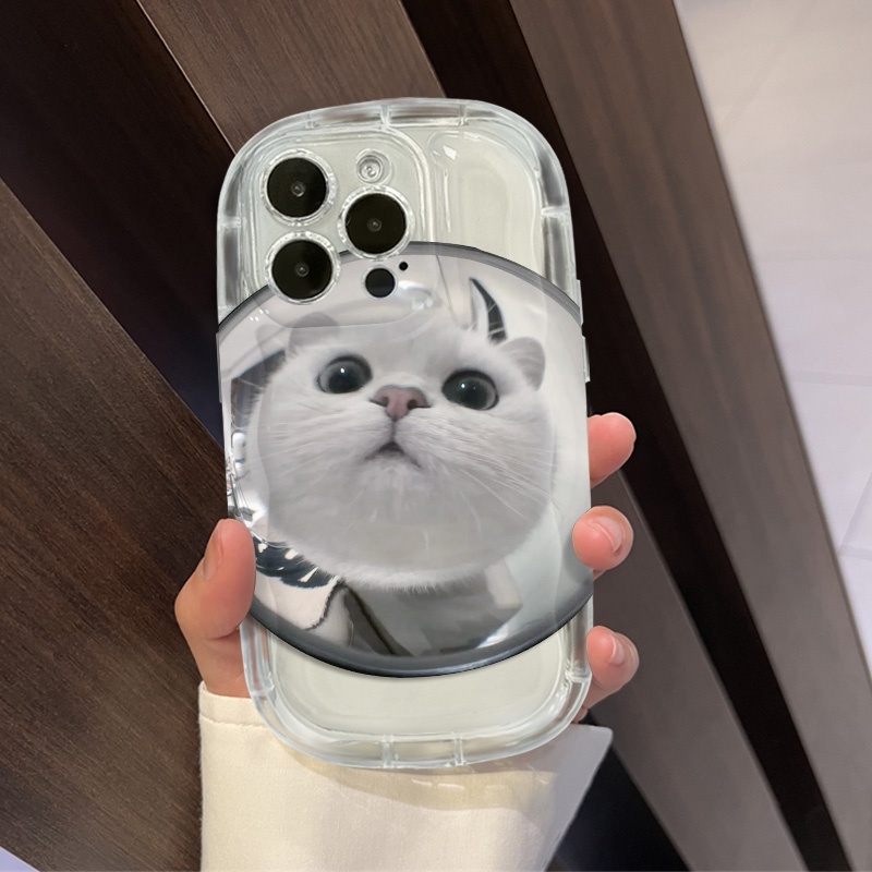 IPHONE Casing Ponsel Transparan Kucing Lucu Kompatibel Untuk Iphone14 13 12 11 Pro Max XS X Xr8 +7Plus Silikon Lembut Shockproof Casing Cover Cell Precticer