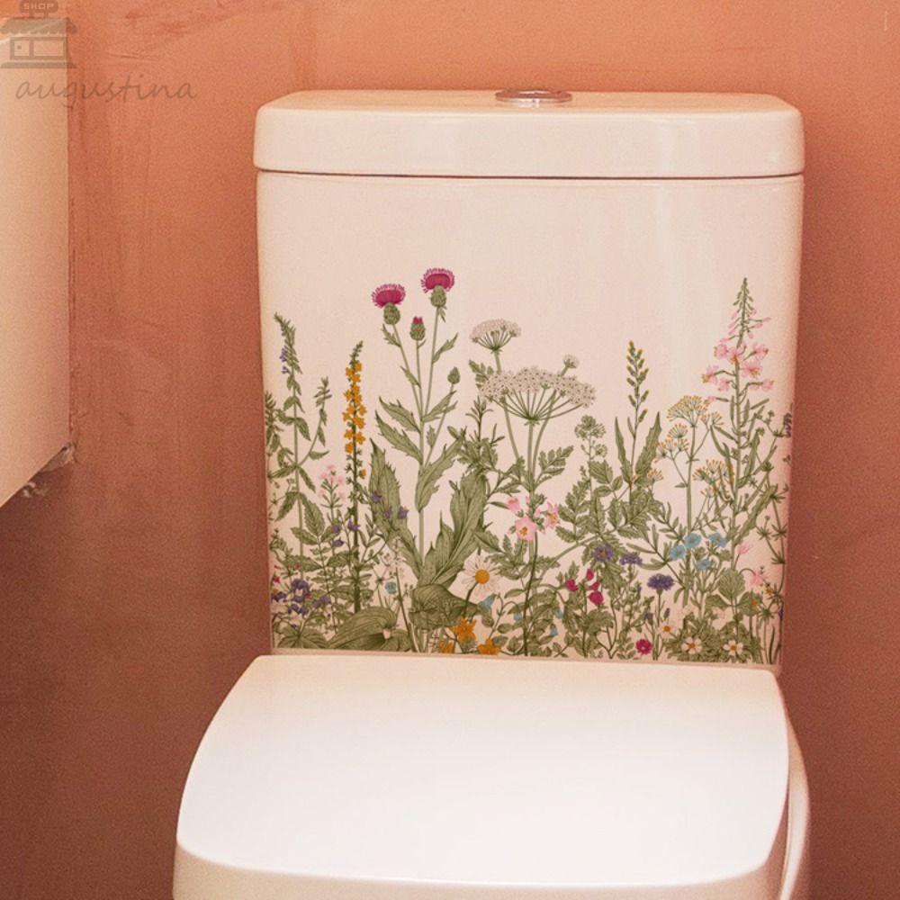 Agustina Stiker Dinding Kreatif DIY Aneka Tanaman Hijau Yang Dapat Dilepas Ruang Tamu Lemari Dekorasi Toilet Decals