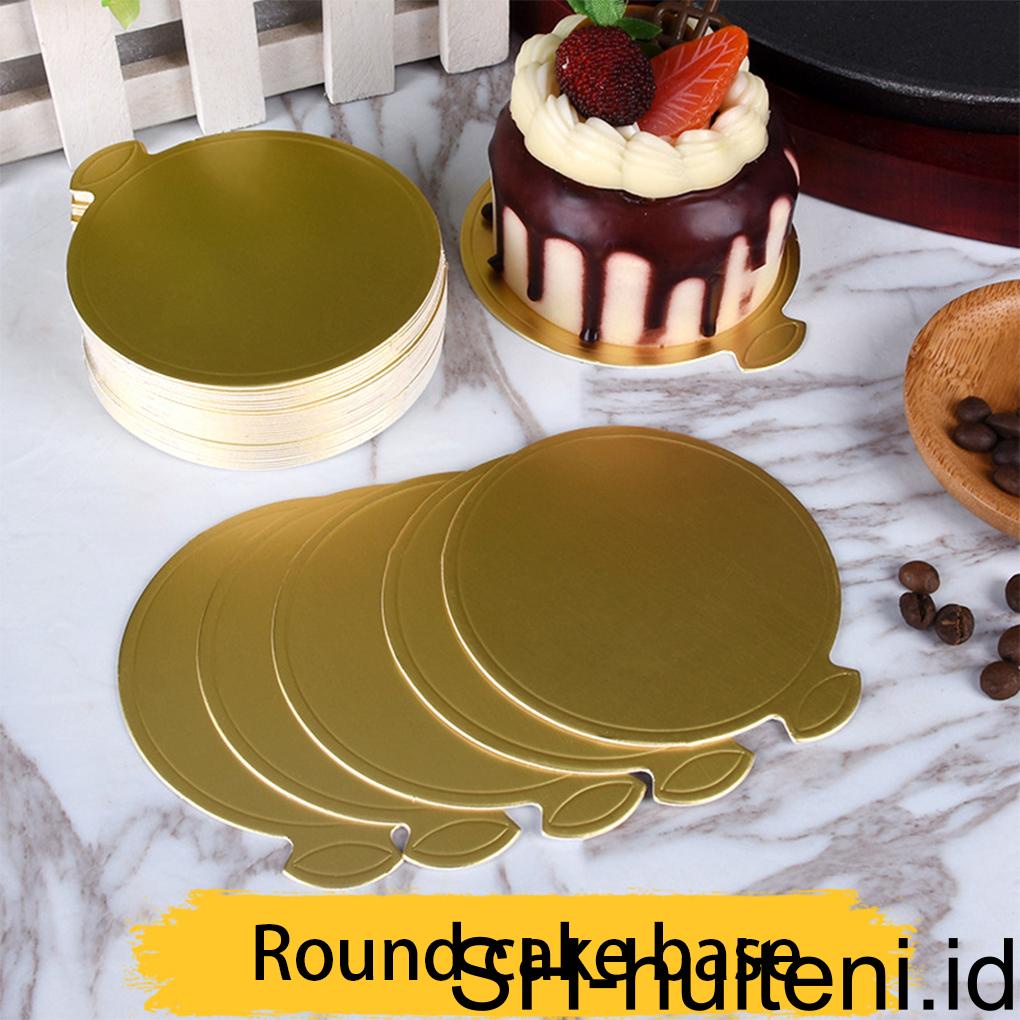 100buah Rumah Portable Kue Ulang Tahun Kertas Papan Cupcake Mousse Display Nampan Lembaran Dessert Baking Aksesoris