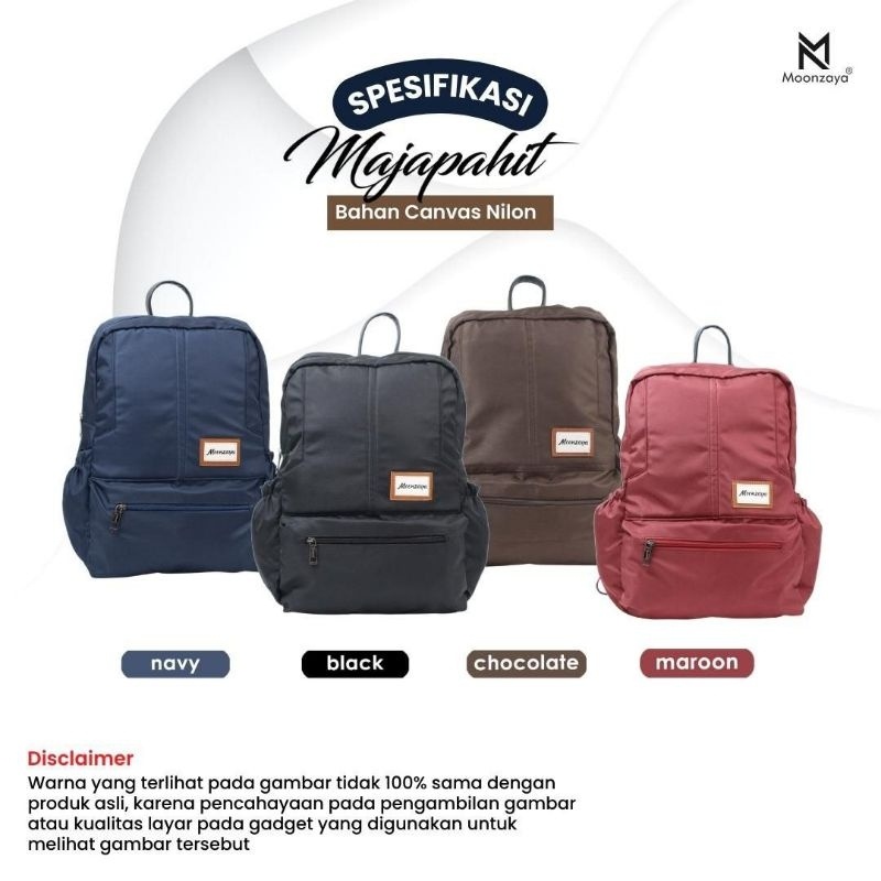 BERGARANSI TAS RANSEL MAJAPAHIT TAS TRAVEL BAGPACKER KEKINIAN BRANDED BAHAN CANVAS NILON PRODUK LOKA