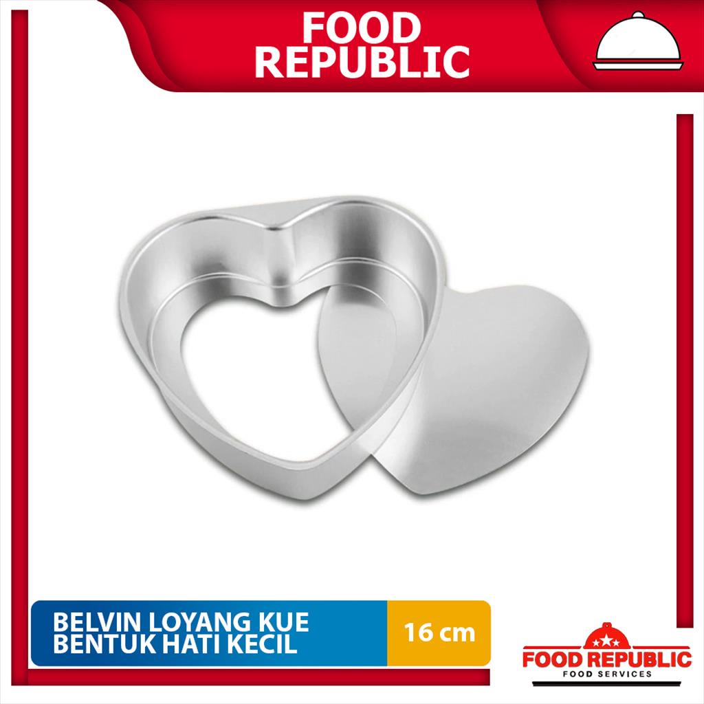 LOYANG KUE BENTUK HATI BELVIN - HEART CAKE MOLD ANTI LENGKET 16 CM