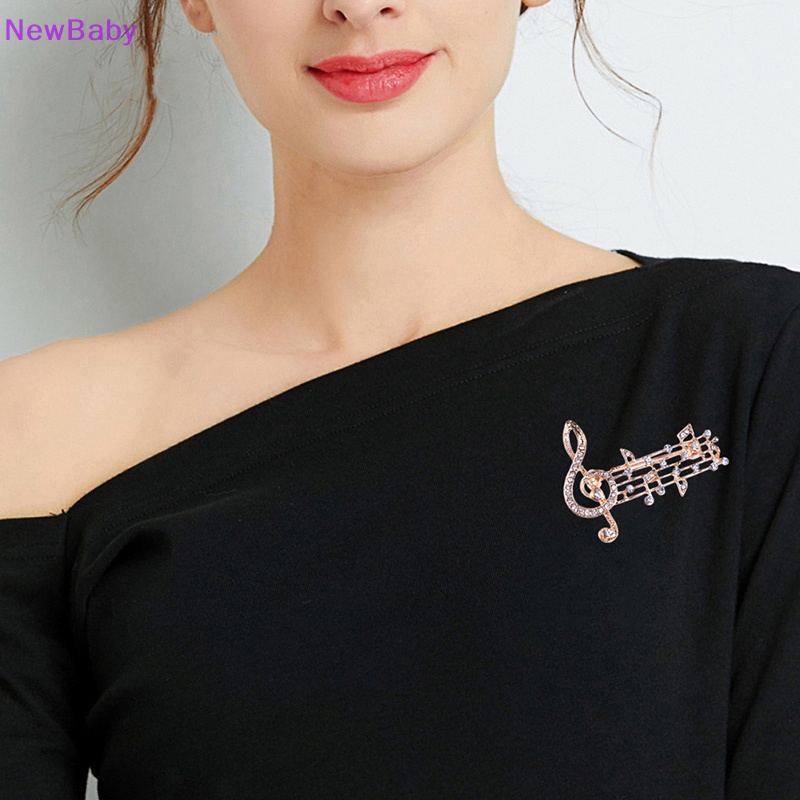 Newbaby Musik Note Bros Enamel Pin Untuk Wanita Pria Penyanyi Pesta Perhiasan Hadiah Sweater Korsase Anti Silau Pin ID