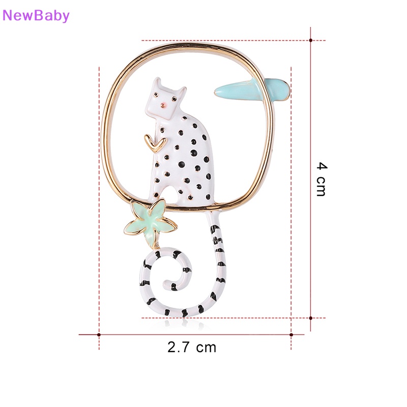 Newbaby Fashion Enamel Kartun Setg Kucing Bros Pin Perhiasan Tas Dekorasi Hiasan Hadiah ID