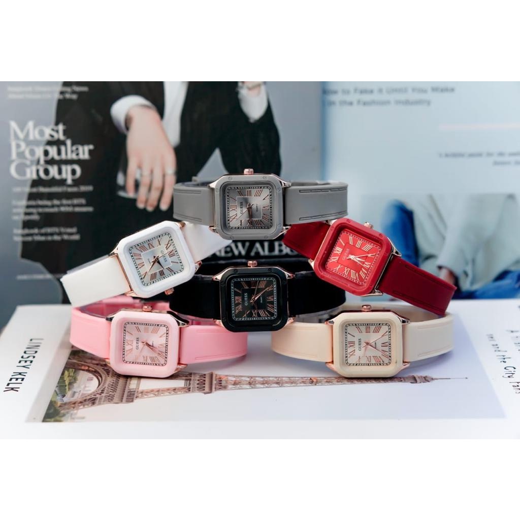 BAJ Jam Tangan Quartz Strap PU Analog Casual Gaya Retro Wanita &amp; Pria Ulzzang Watch Korean Fashion RM091