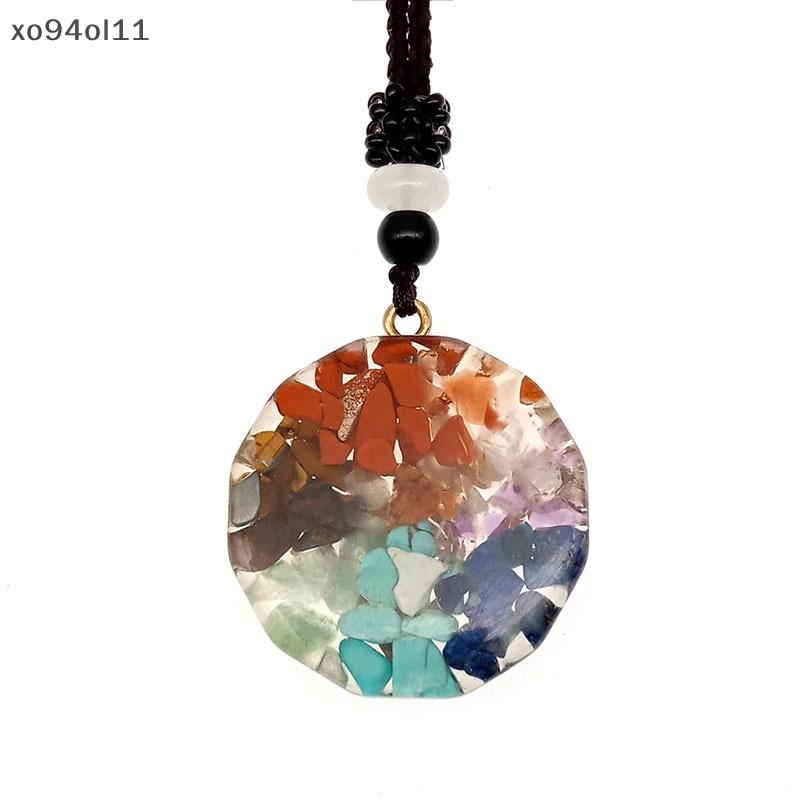 Xo Generator Energi Amulet 7 Cakra Liontin Kalung Orgonite Meditasi Keseimbangan Perlindungan Emf Leher Tali Rantai Perhiasan OL