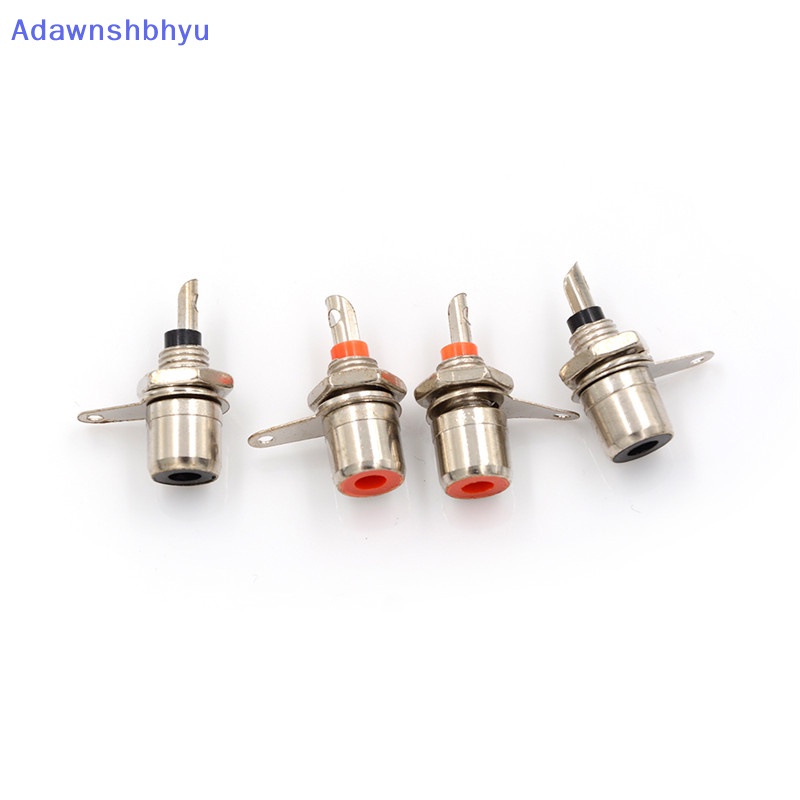 Adhyu 4pcs Amplifier Metal RCA Phono Chassis Panel Mount Female Socket Konektor ID