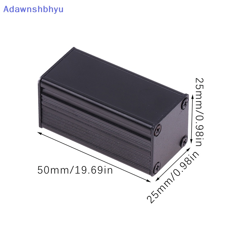 Adhyu Kandang Aluminium Hitam DIY Extruded Kotak Proyek Elektronik 25x25x50mm Untuk Unit Power Supply ID