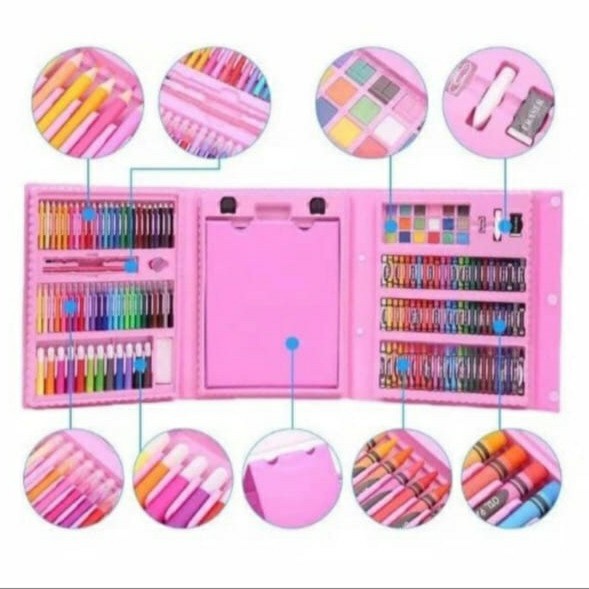

Crayon anak set isi 208 pcs / Alat lukis set anak 208 pcs - Reject
