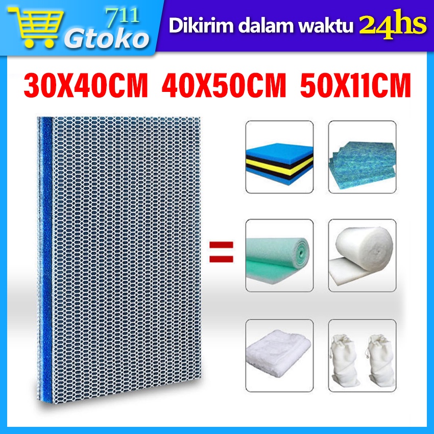 Spons Filter Biokimia 8D 8Layers Kapas Busa Filter Sponge Bio Foam Untuk Aquarium Kolam Ikan 30x40 4