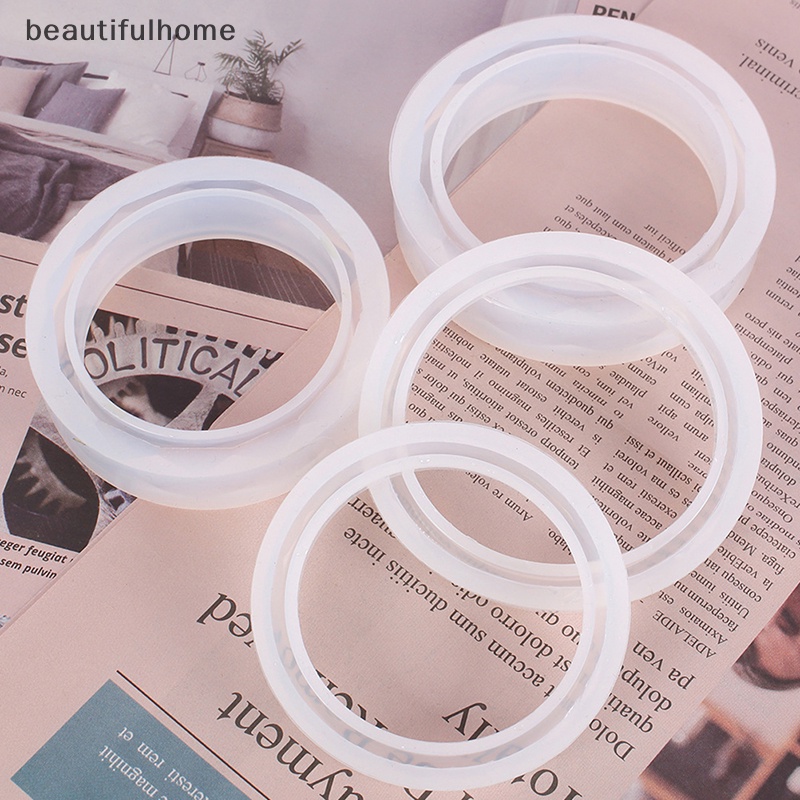 {beautifulhome} 1pc Cetakan Silikon Bangle Cetakan Silikon Bulat DIY Model Gelang Casg Tools.