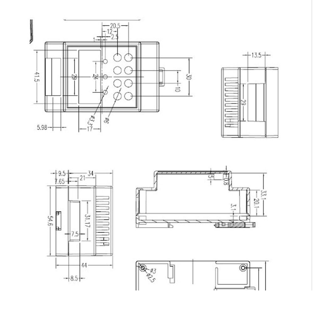 Populer Kotak Proyek Elektronik 88*55*44mm ABS Plastik DIY Kotak Instrumen