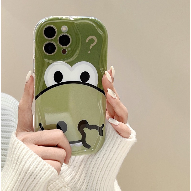 3D Ice Cream Green Funny dinosaur Soft Case IPhone 11 12 13 14 Pro Max New Apple for Women Girls Gift Bracelet Airbag Case