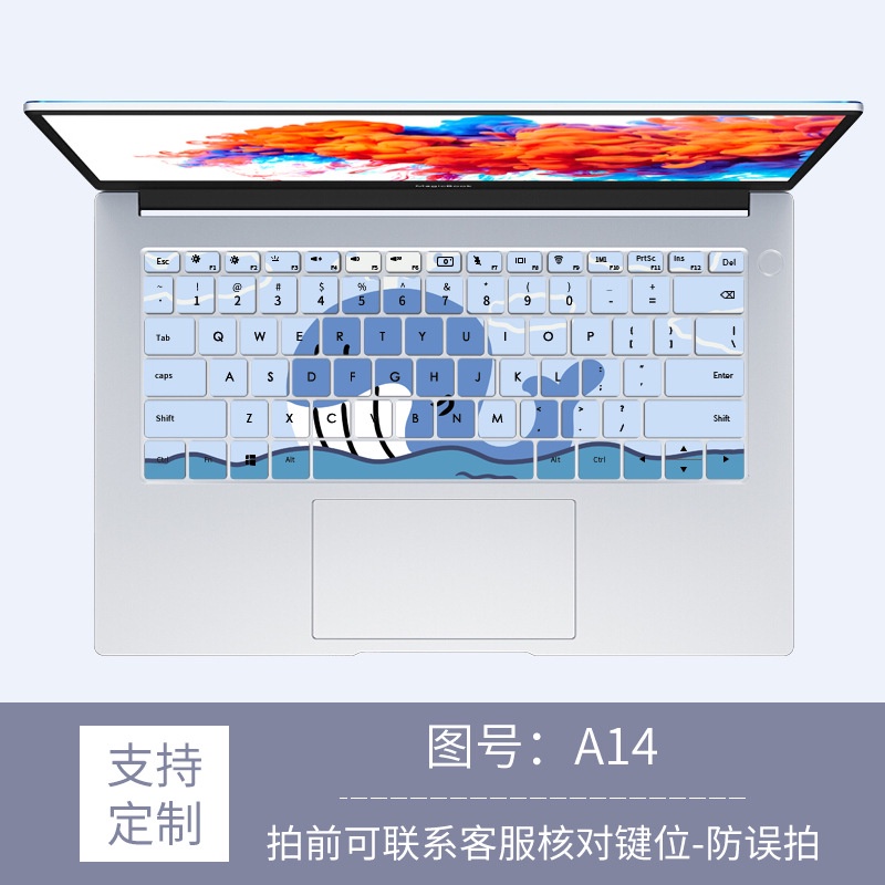 Cover Film Pelindung Debu Keyboard laptop Bunga Kartun Lucu Untuk Huawei MateBook X Pro 2021 MateBook D14 D15 MateBook 14S 13S MateBook 14magicbook 15magicbook14