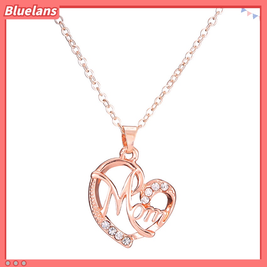 [BLS] Kalung Grosir Ibu Berbentuk Hati Ibu Cinta Kalung Dengan Surat Berlian Kalung