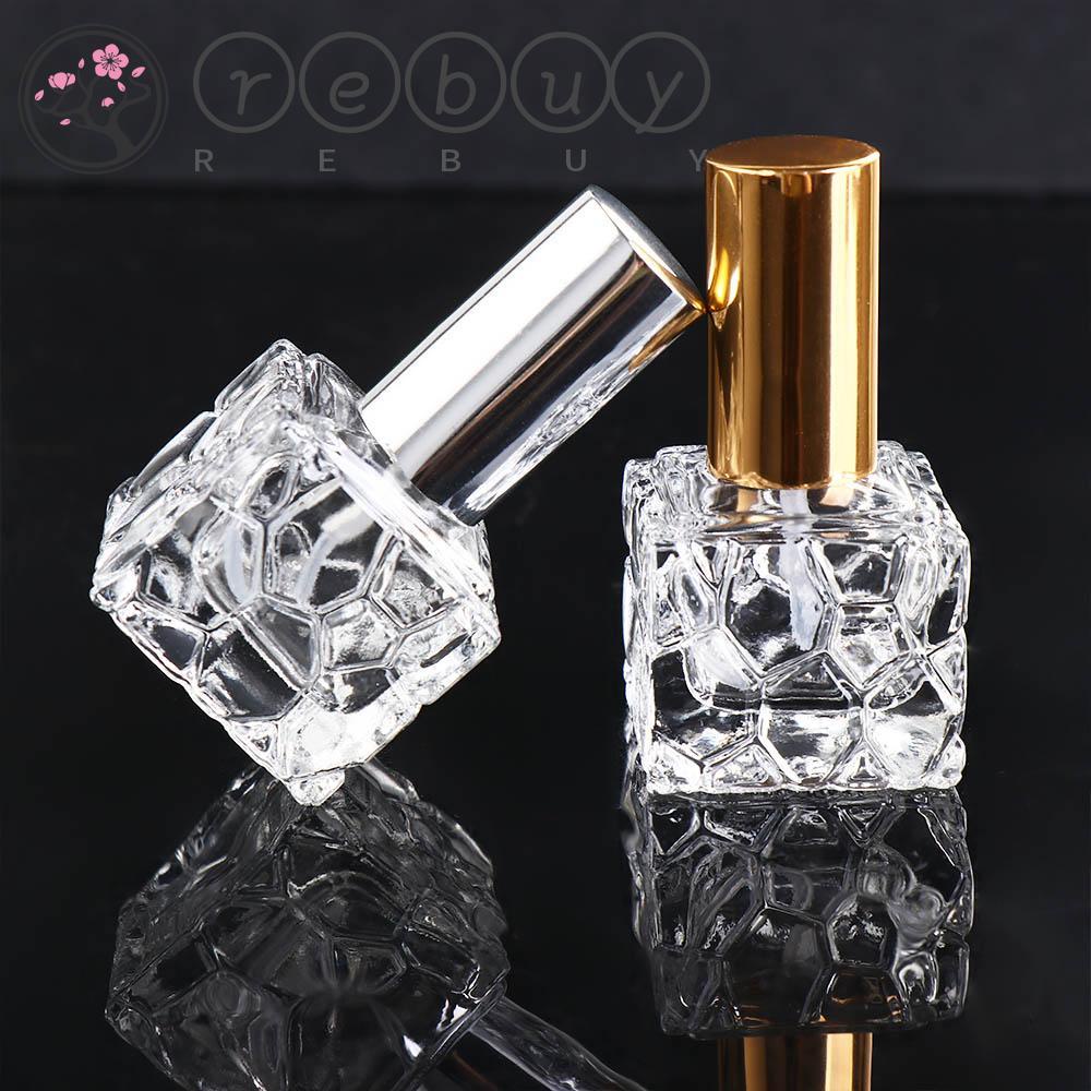 Rebuy Parfum Spray bottle 10ML Indah Sub-Botol Portabel Perjalanan Sampel Vial Atomizer Kaca Mist Liquid Sprayer