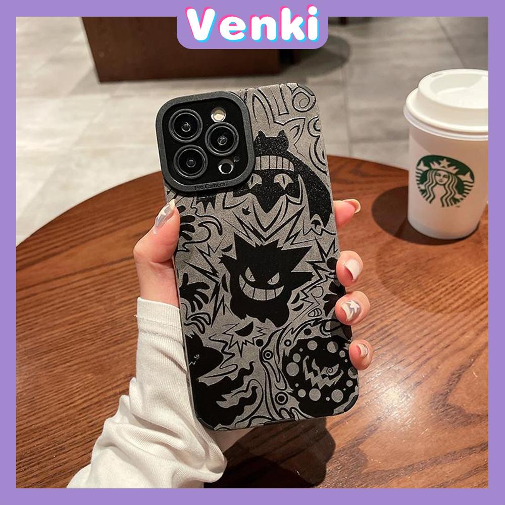 VENKI - Untuk iPhone 11 Case Kulit Murid Suede Case Lembut Tahan Guncangan Ponsel Case Perlindungan Kamera Anime Klasik Goblin Kompatibel dengan iPhone 14 13 Pro max 12 Pro max xr xs 7 8Plus