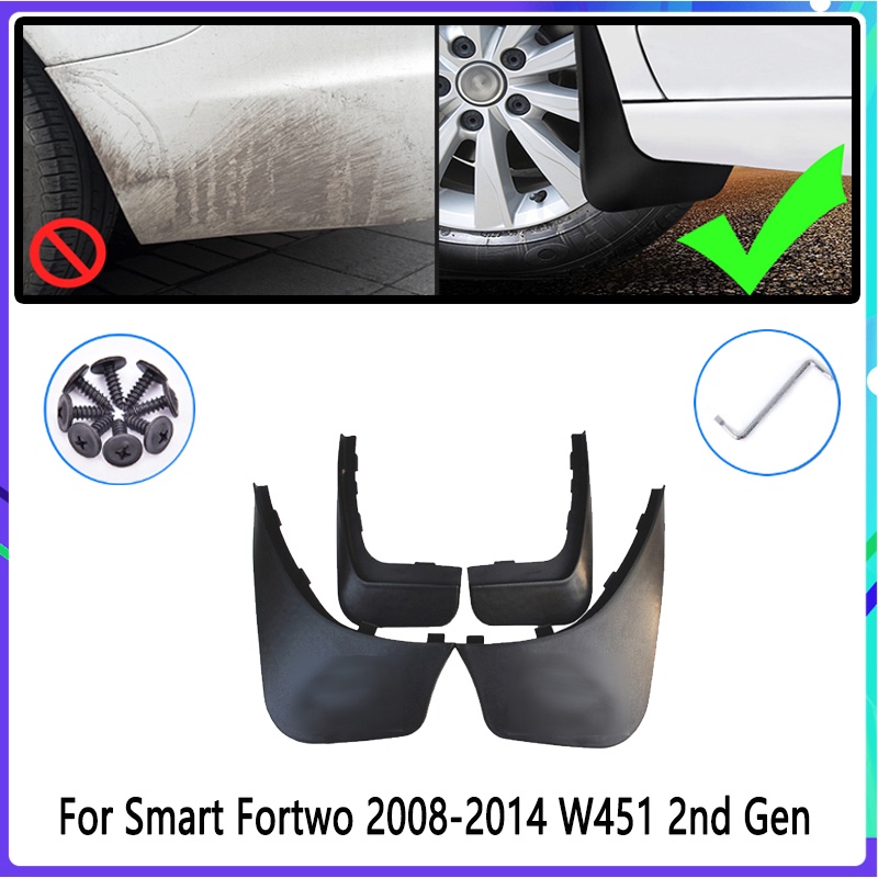 Flap Lumpur Mobil Untuk Smart Fortwo W451 451 2008~2014 2009 2010 2011 2012 2013 Mudguard Splash Guard Fender Mudflaps Aksesoris Mobil