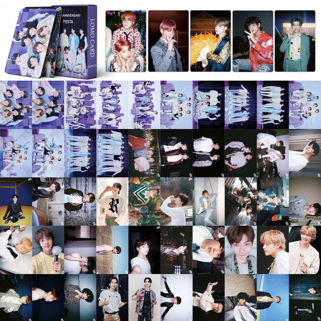 55pcs /box BT-S 2023festa Photocards Album Kartu Lomo Bangtan Boys Kpop Postcards