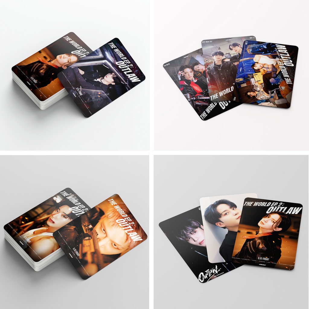 55pcs /box ATEEZ 9th Mini Album THE WORLD EP.2 OUTLAW Photocards Kartu Lomo Kpop Postcards Collection Series