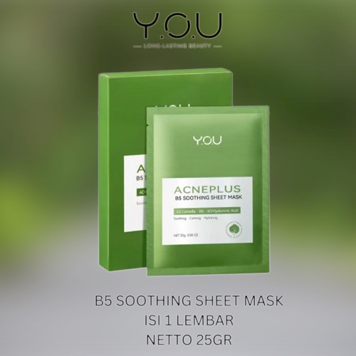 YOU AcnePlus B5 Soothing Sheet Mask | Masker Wajah