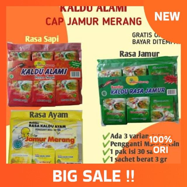 

Kaldu Jamur Merang Alami 30 Sachet Penyedap Rasa Non MSG Pengganti Vetsin