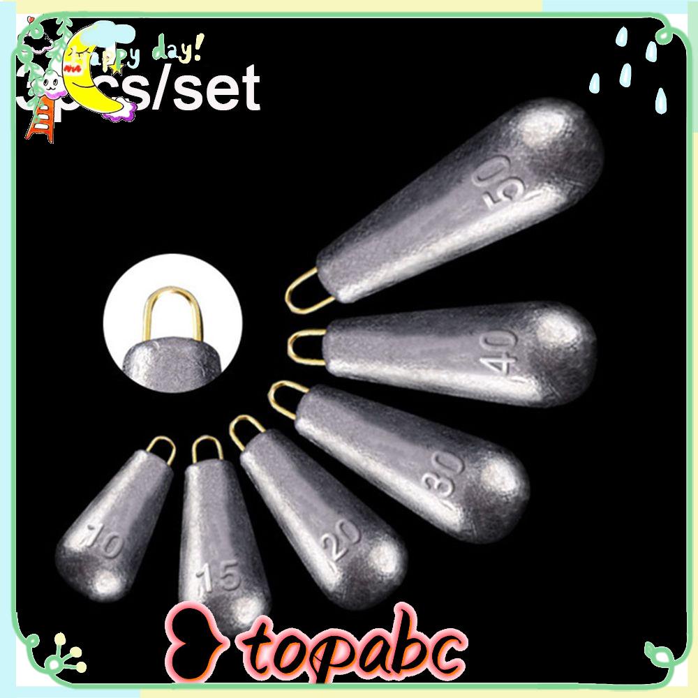 TOP 3 Pcs Memancing Timbal Jatuh Kualitas Tinggi Pemberat Garis Sinkers Kait Konektor Droplets