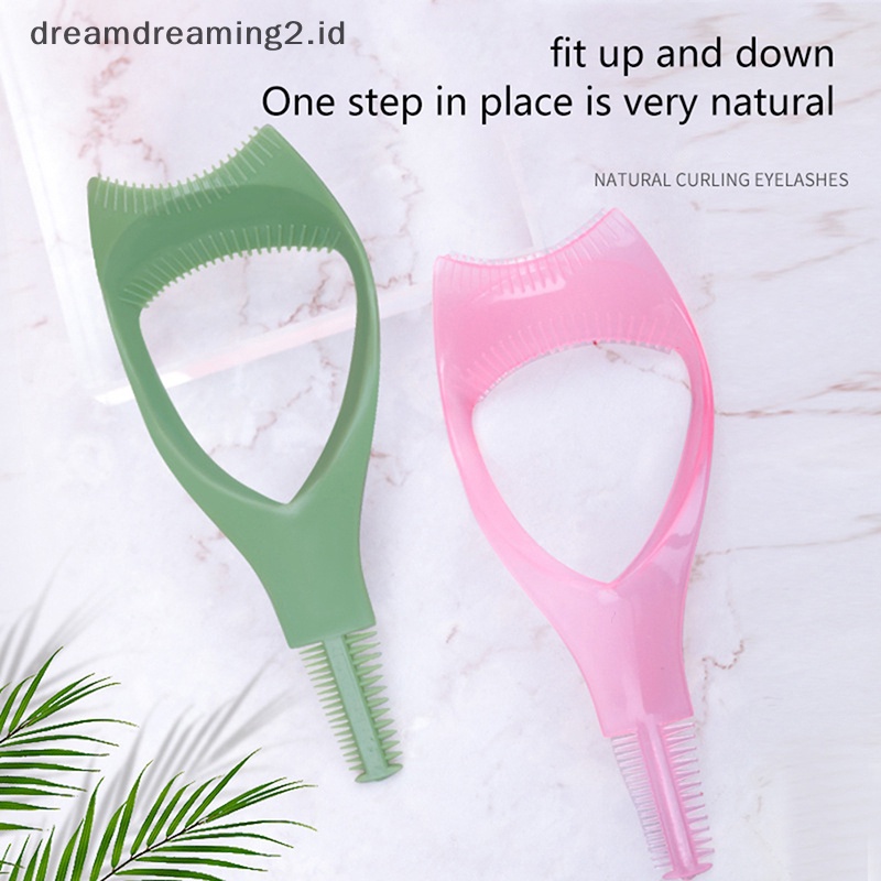 (drea) 3in1 Makeup Maskara Perisai Brush Aplikator Sisir Panduan Kartu Alat Bantu Makeup //