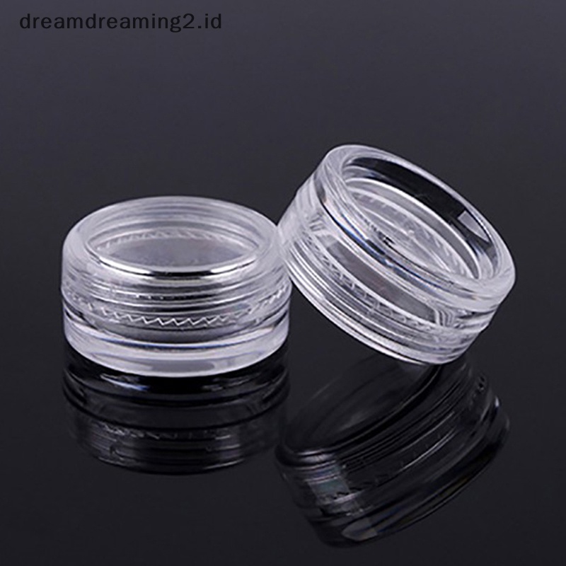 (drea) 10x Clear Makeup Kosmetik Kosong Jar Eyeshadow Botol Wadah Krim Wajah  //