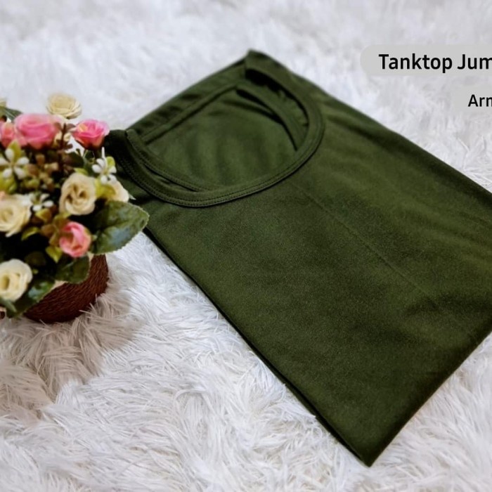 TERLARIS Tanktop Super Jumbo Ld 115 - Ld 150cm - Army ORIGINAL