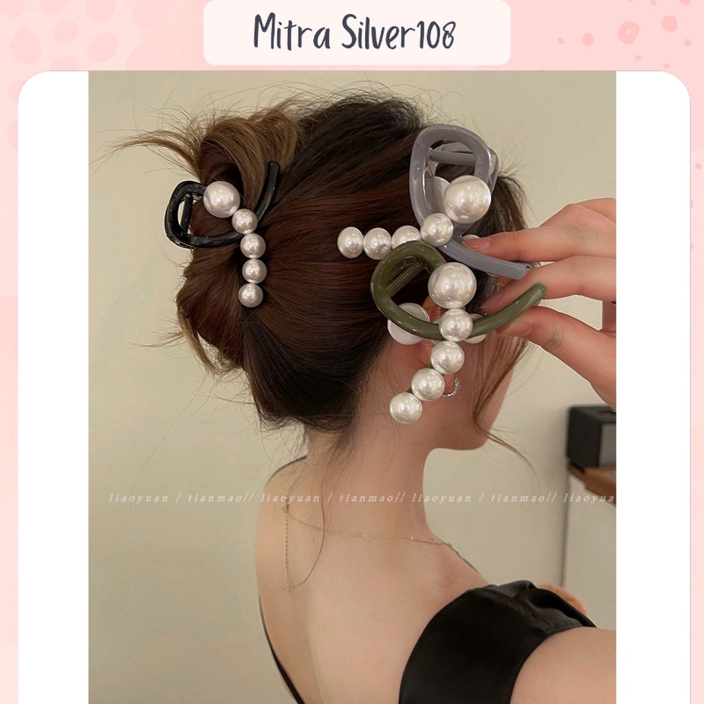 Jepit Rambut Jedai Mutiara Wanita Fashion Korea Aksesoris Jepitan Salon JPT 09