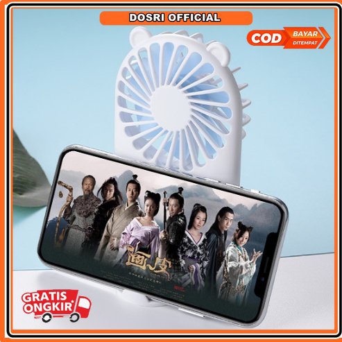 Kipas Angin Portable 2 in 1 Kipas Angin Cute Pocket Mini Fan USB Cooling / Fan Desktop Hand Held / Kipas Holder HP