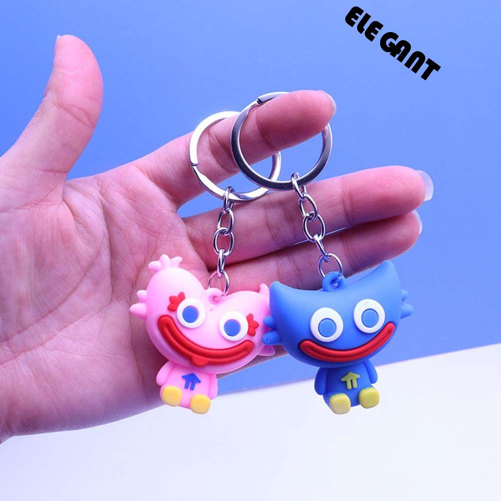 【 ELEGANT 】 Wuggy Gantungan Kunci Huggy Halloween Animasi Peripheral Anime Mainan Action Figure Wuggy Key Ring