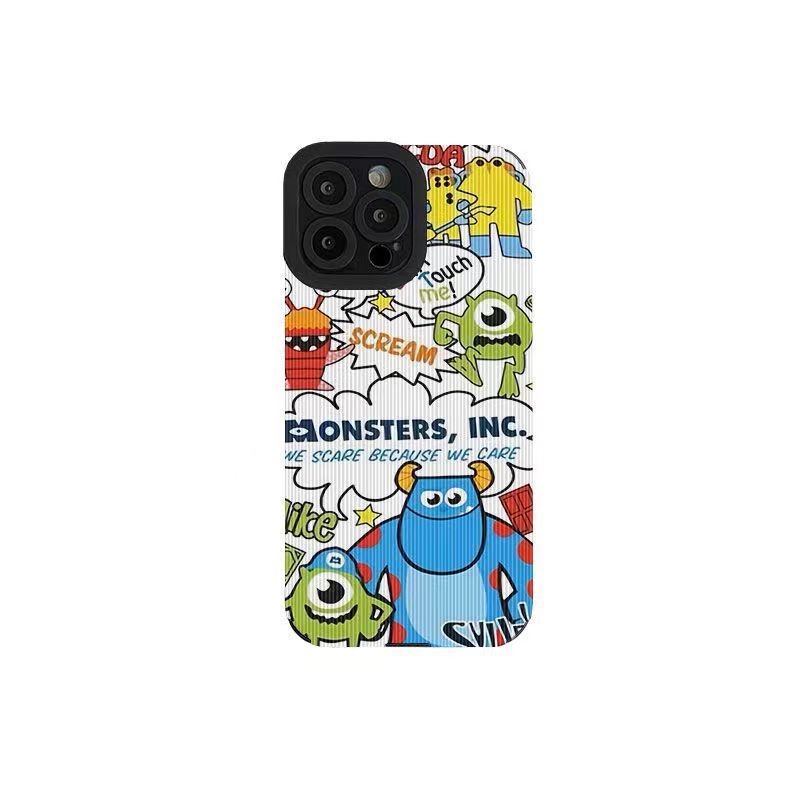 【Lamb Skin】SoftCase for IPhone 6S 7 Plus 8 Plus X XS XR XS Max 11 13 12 14 PRO Max 14 Plus 12 13 MINI Phone Case White Monster university Cartoon Cute Casing hp iPhone 13 Pro Max