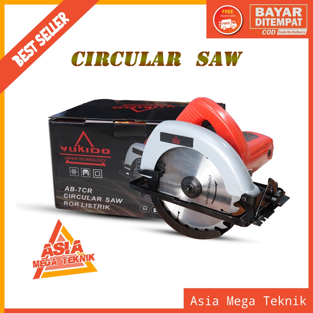 GRATIS ONGKIR!! MONAKE CIRCULAR SAW 7INC  MESIN SIRKEL POTONG KAYU MESIN GERGAJI KAYU CIRCULAR SAW